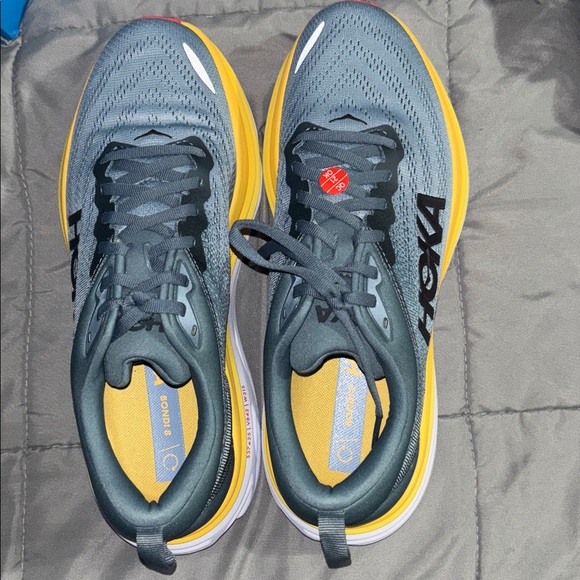 Hoka Teal and Yellow Athletic Shoes m Bondi 8 size 10d brandnew - Picture 4 of 6
